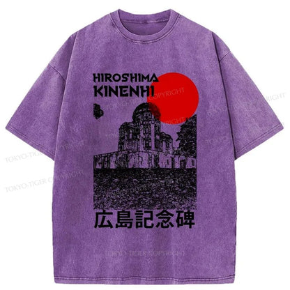 Tokyo-Tiger Hiroshima Memorial Japanese Washed T-Shirt