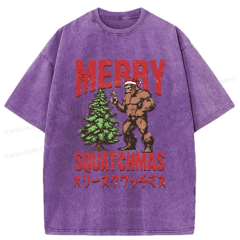 Tokyo-Tiger Monkey Takes Off Christmas Star Washed T-Shirt