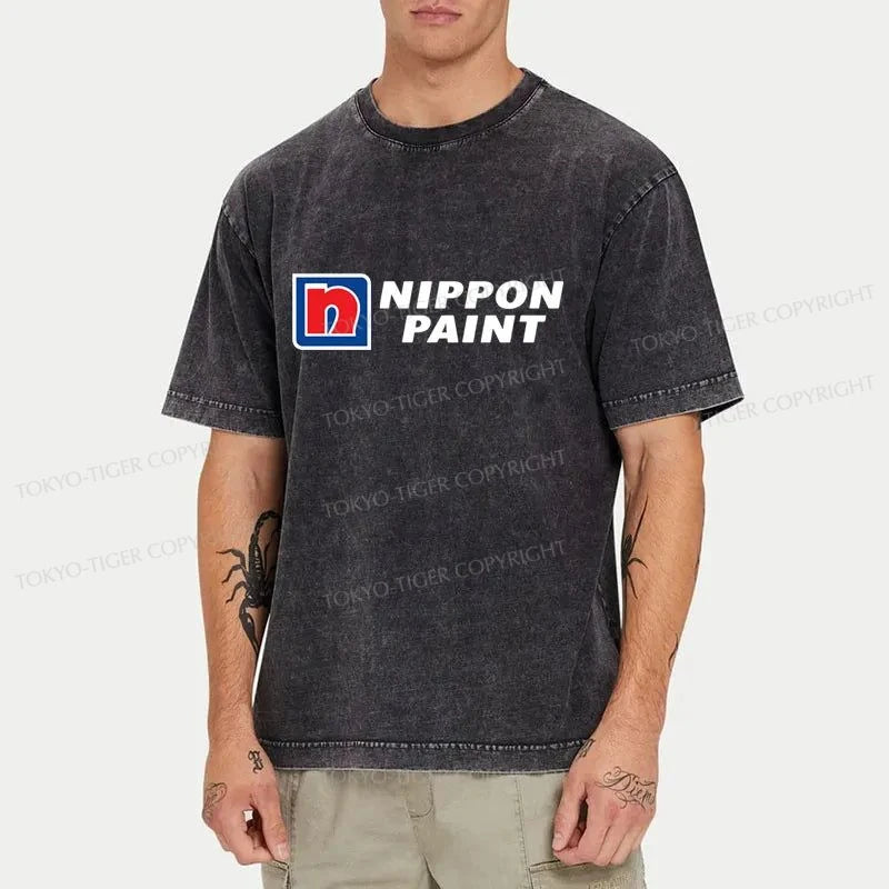 Tokyo-Tiger Nippon Paint Logo Washed T-Shirt