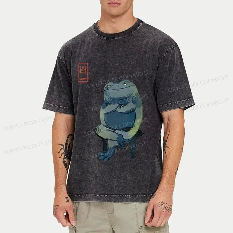 Tokyo-Tiger Proud Frog Japanese Washed T-Shirt