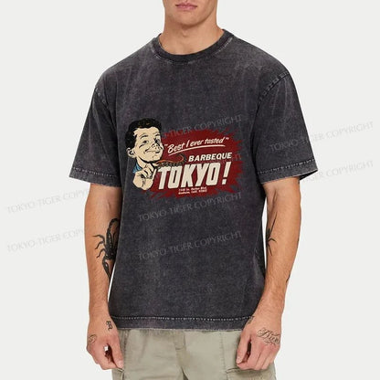 Tokyo-Tiger Japanese Seafood BBQ Washed T-Shirt