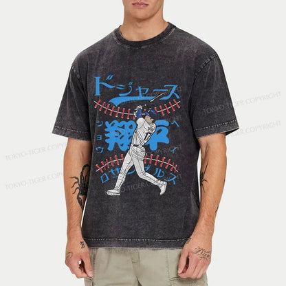 Tokyo-Tiger Japanese Shohei Ohtani Washed T-Shirt