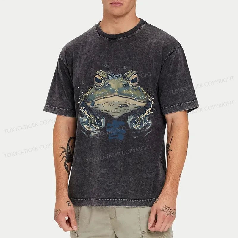 Tokyo-Tiger Scary Frog Japan Washed T-Shirt