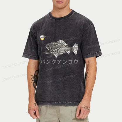 Tokyo-Tiger Anglerfish Japanese Washed T-Shirt