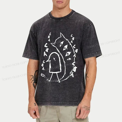 Tokyo-Tiger Goodnight Punpun Japanese Washed T-Shirt