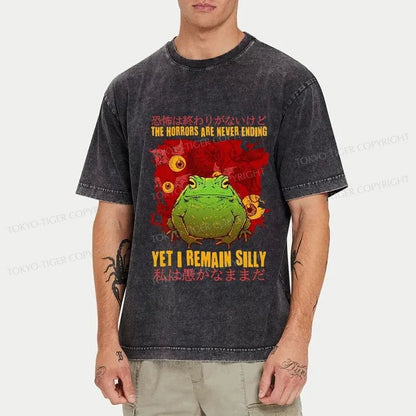 Tokyo-Tiger Yet I Remain Silly Frog Washed T-Shirt