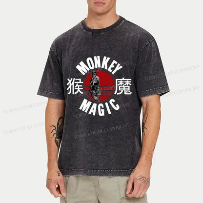 Tokyo-Tiger Monkey Magic Japan Washed T-Shirt