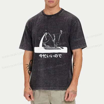 Tokyo-Tiger Busy Fish Japanese Washed T-Shirt