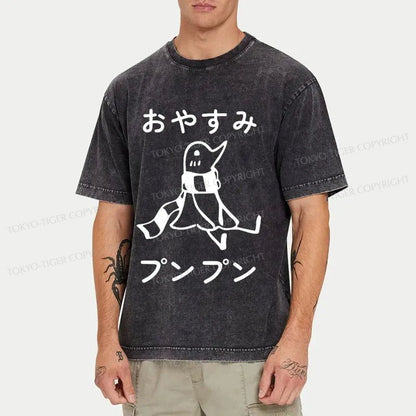 Tokyo-Tiger Good Night PunPun Washed T-Shirt