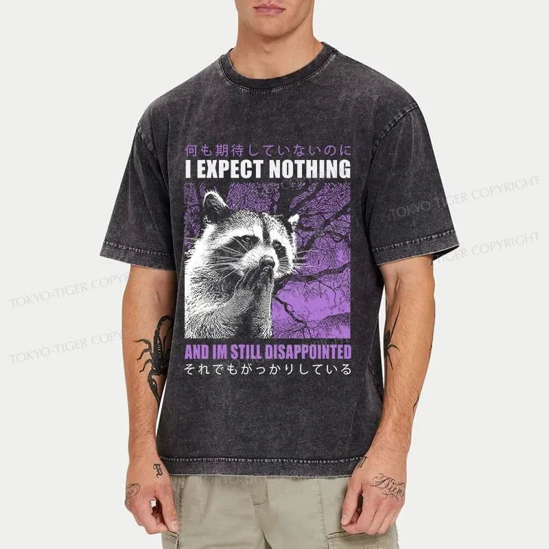 Tokyo-Tiger Disappointed Raccoon Japanese Washed T-Shirt