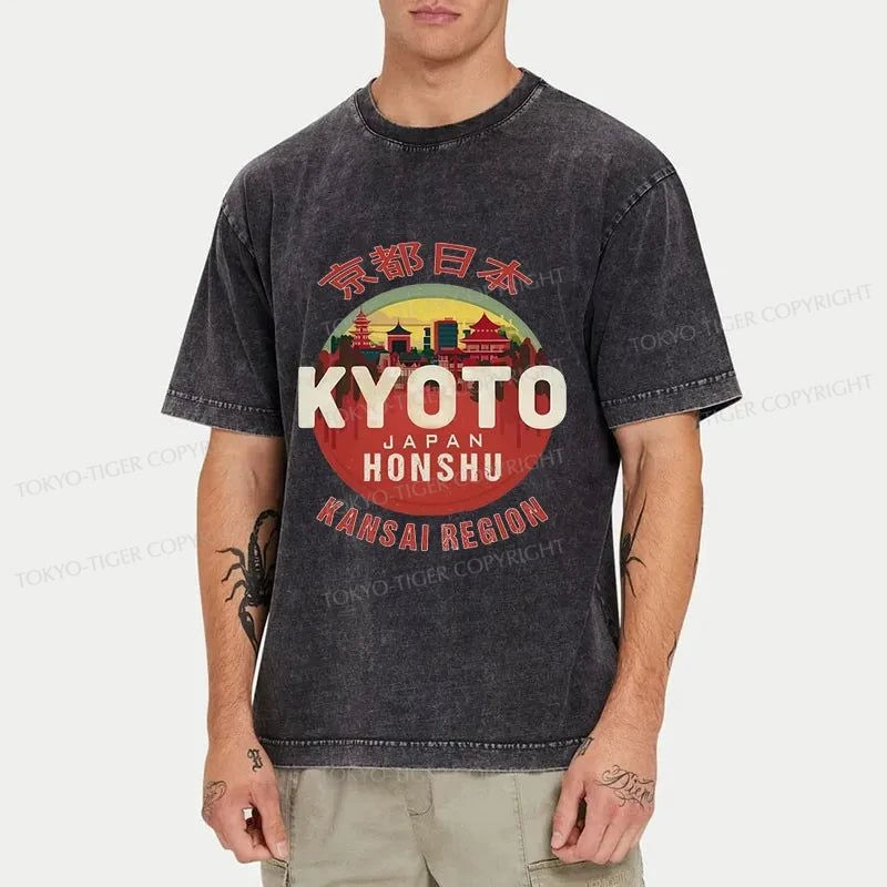 Tokyo-Tiger Travel Tokyo Japan Washed T-Shirt