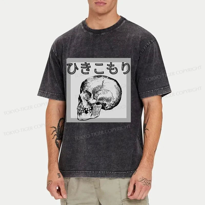 Tokyo-Tiger A Decadent Skeleton Washed T-Shirt