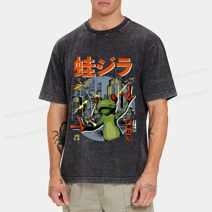 Tokyo-Tiger Frog Monster Japan Washed T-Shirt