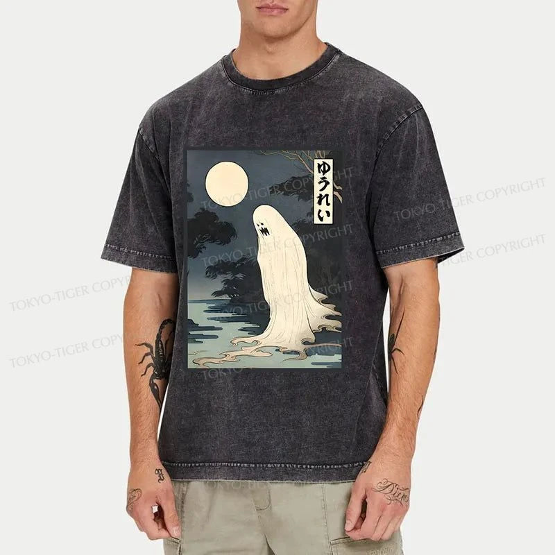 Tokyo-Tiger Creepy Japanese Ghost Washed T-Shirt