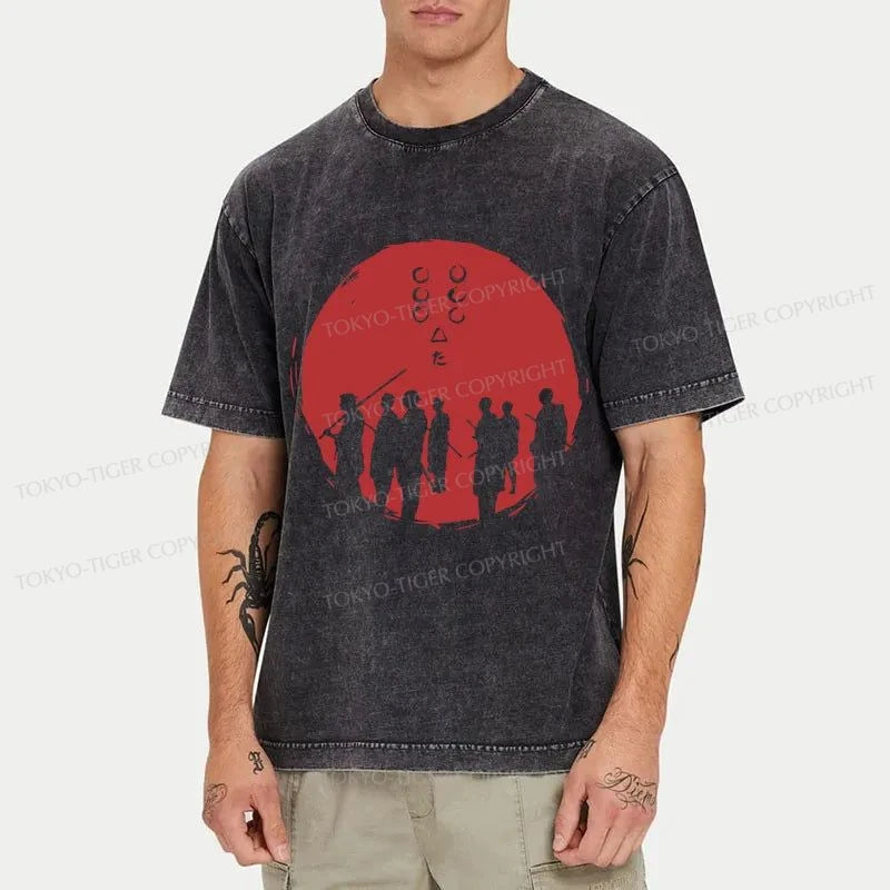 Tokyo-Tiger Seven Samurai Japanese Washed T-Shirt