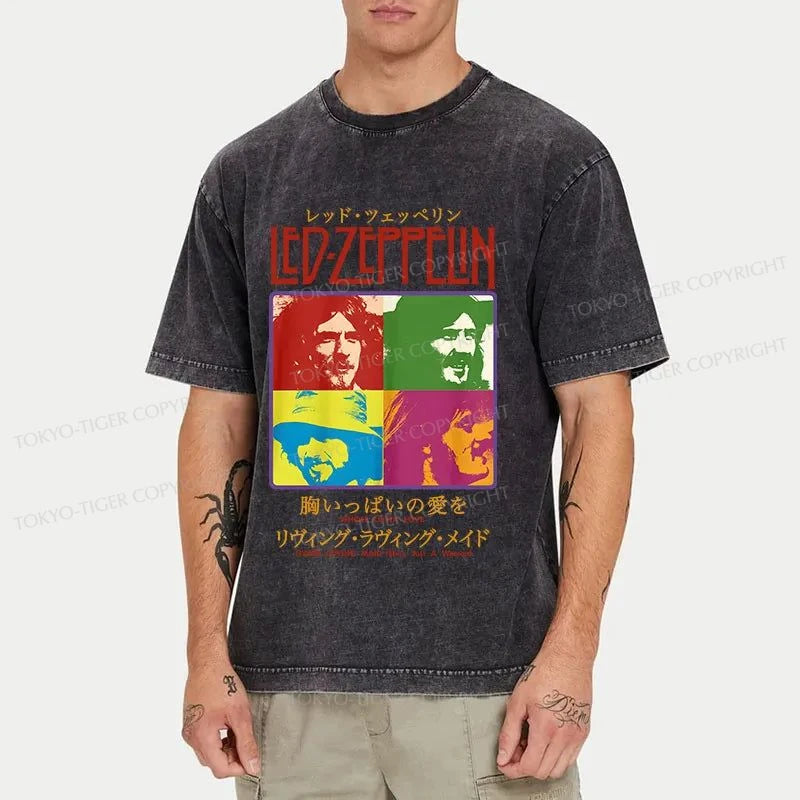 Tokyo-Tiger Led Zeppelin Japanese Washed T-Shirt