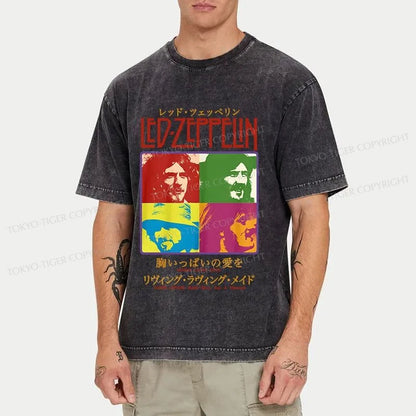 Tokyo-Tiger Led Zeppelin Japanese Washed T-Shirt