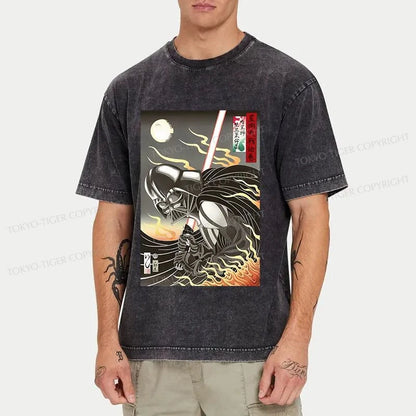 Tokyo-Tiger Star Wars Ukiyo-e Japanese Washed T-Shirt