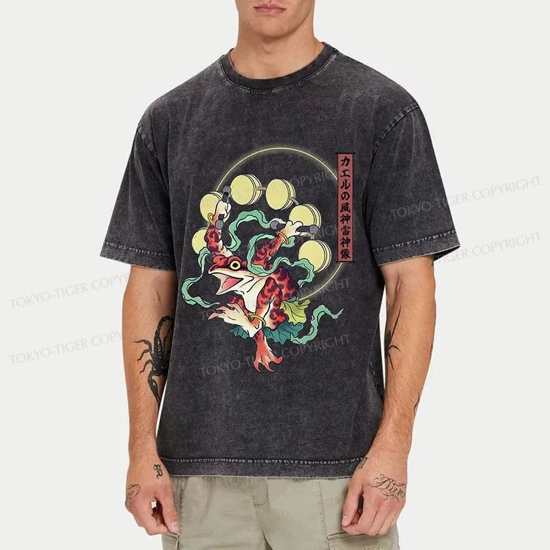 Tokyo-Tiger Frog Monster Japanese Washed T-Shirt