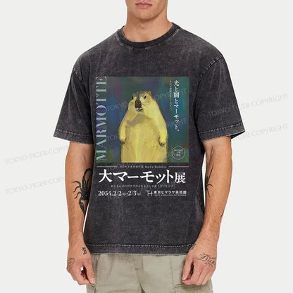 Tokyo-Tiger The Great Marmot Exhibition Washed T-Shirt