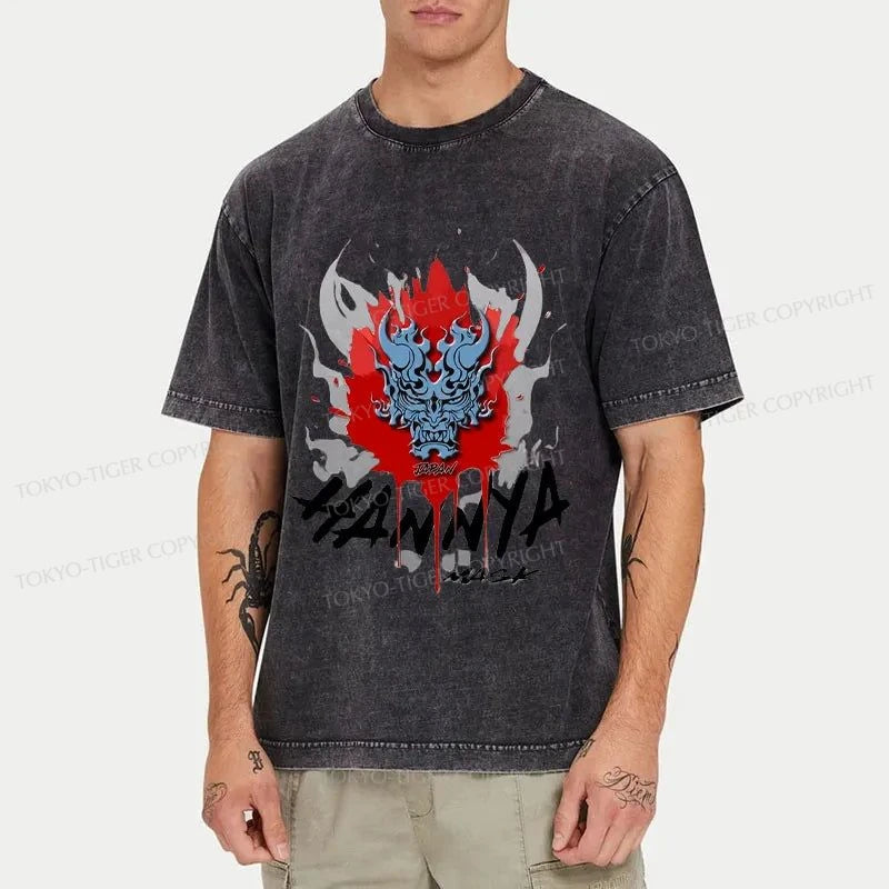 Tokyo-Tiger Hannya Mask Japan Washed T-Shirt