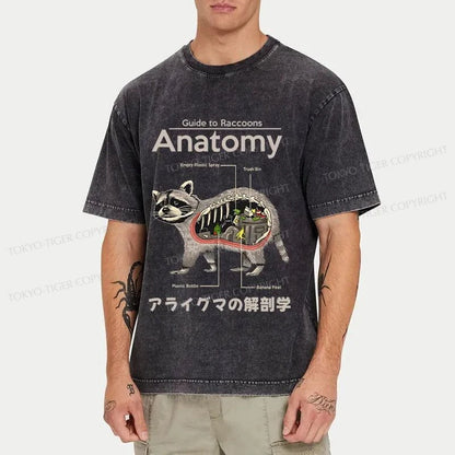 Tokyo-Tiger Anatomy Of A Raccoon Washed T-Shirt