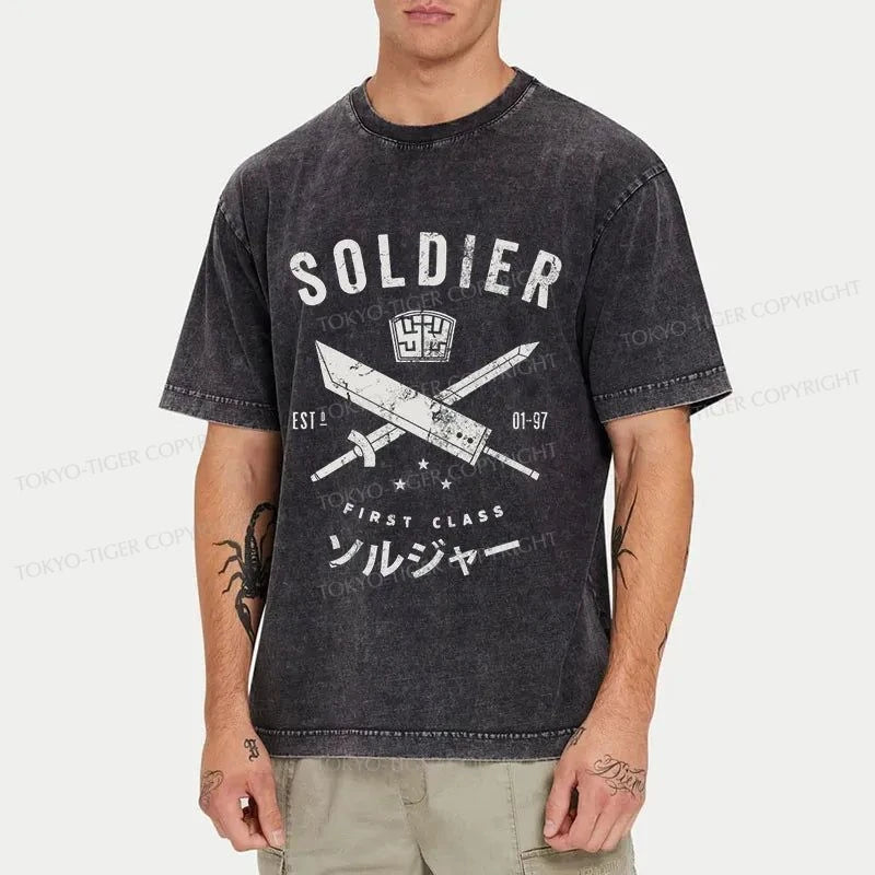 Tokyo-Tiger First Class Soldier Japanese Washed T-Shirt