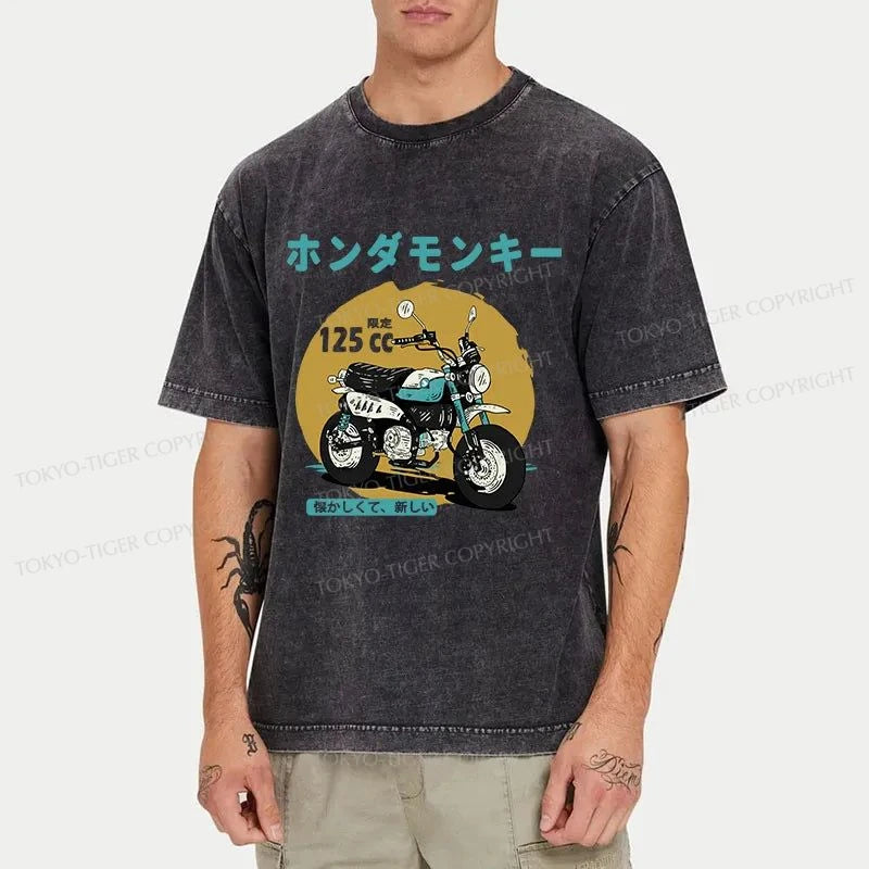 Tokyo-Tiger Honda Motorcycle Japanese Washed T-Shirt