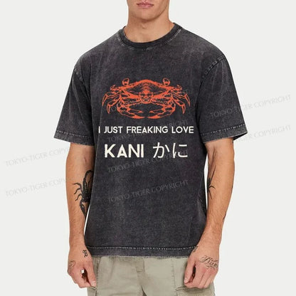 Tokyo-Tiger I Just Freaking Love Crab Washed T-Shirt