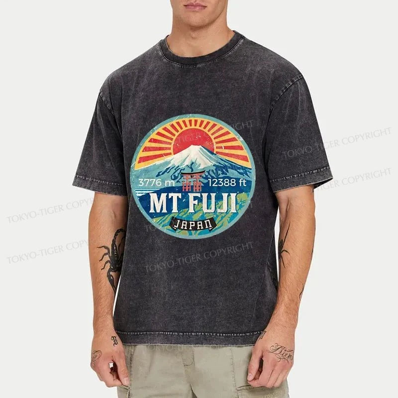 Tokyo-Tiger MT Fuji Japanese Washed T-Shirt