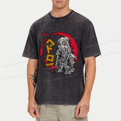 Tokyo-Tiger Smog Monster Japanese Washed T-Shirt