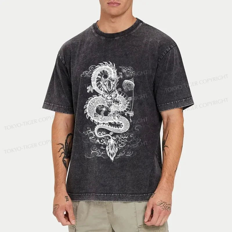 Tokyo-Tiger Terrible Dragon Japan Washed T-Shirt