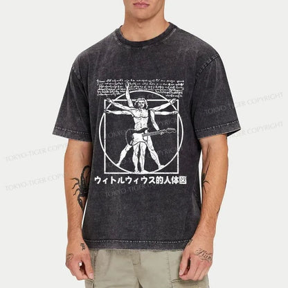 Tokyo-Tiger Vitruvius' Body Diagram Washed T-Shirt