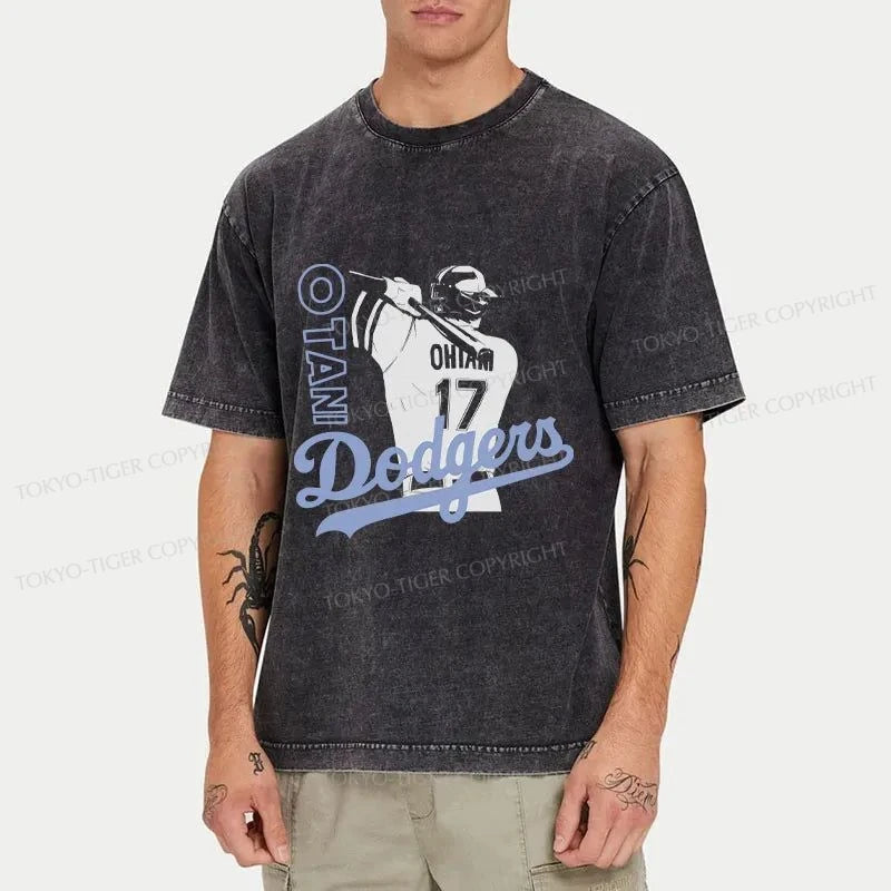 Tokyo-Tiger Baseball Player Washed T-Shirt