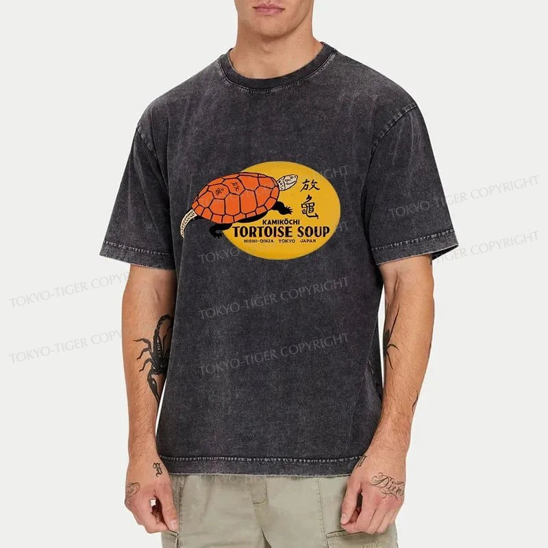 Tokyo-Tiger Japanese Tortoise Soup Washed T-Shirt