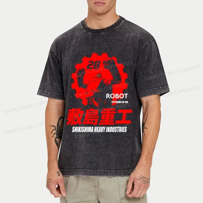 Tokyo-Tiger Robot Warrior Washed T-Shirt