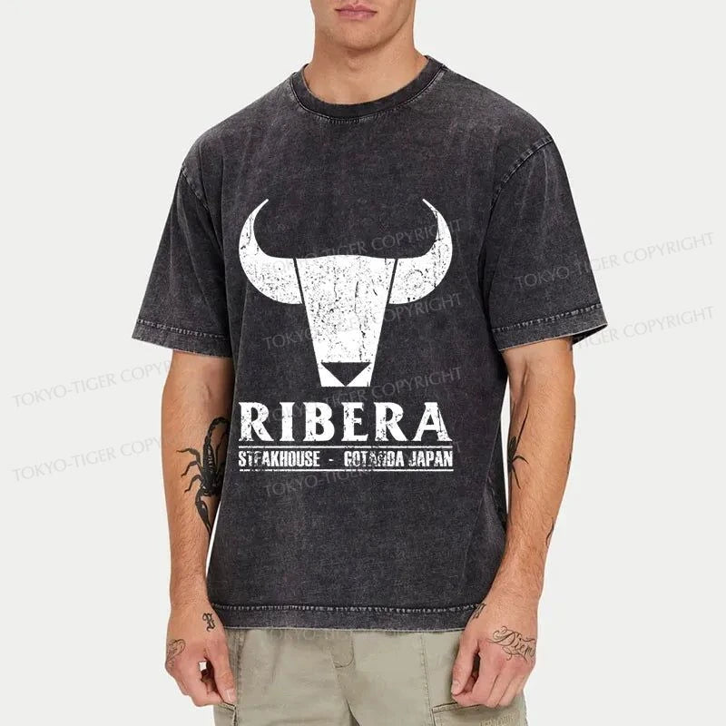 Tokyo-Tiger Ribera Steak House Japan Washed T-Shirt