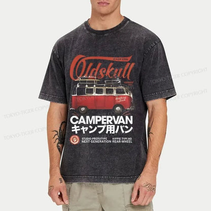 Tokyo-Tiger Campervan Vintage Washed T-Shirt