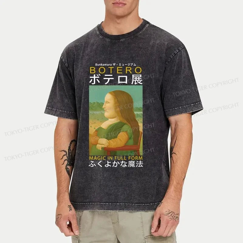 Tokyo-Tiger Botero Magic Exhibition Washed T-Shirt