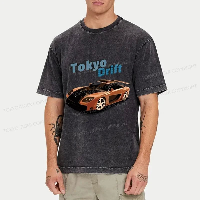 Tokyo-Tiger Fast And Furious-Tokyo Drift Washed T-Shirt