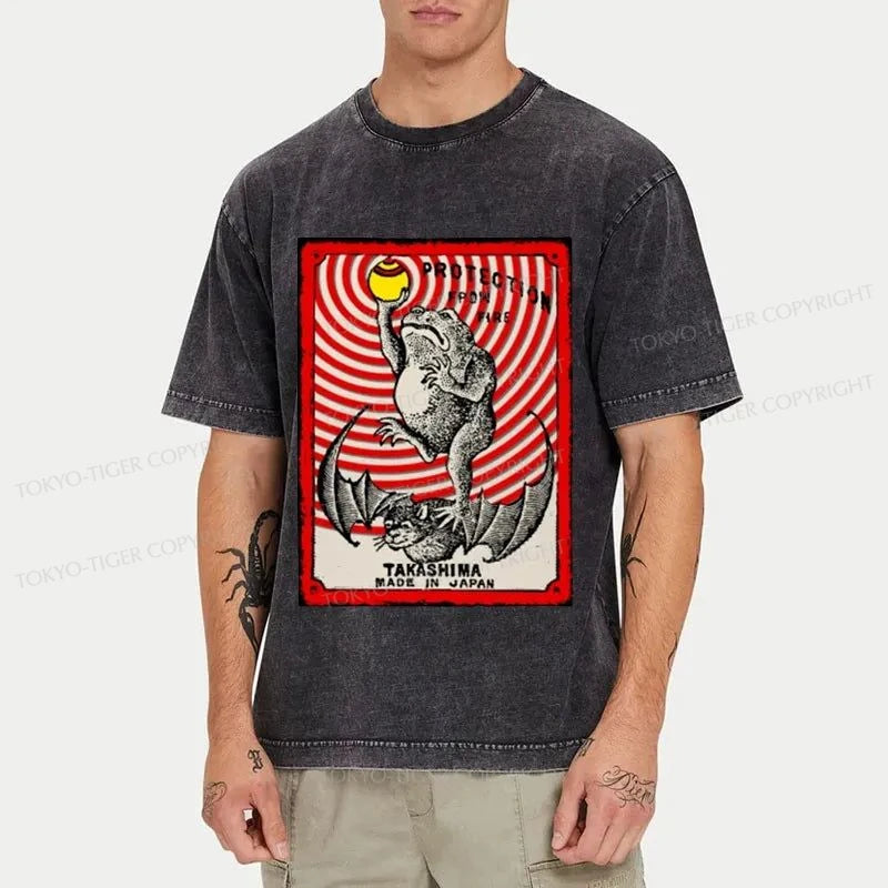 Tokyo-Tiger Takashima Matchbox Japanese Washed T-Shirt