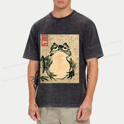 Tokyo-Tiger Throwback Frog Japanese Washed T-Shirt