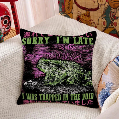 Tokyo-Tiger Frogs Trapped In The Void  Cushion Pillow