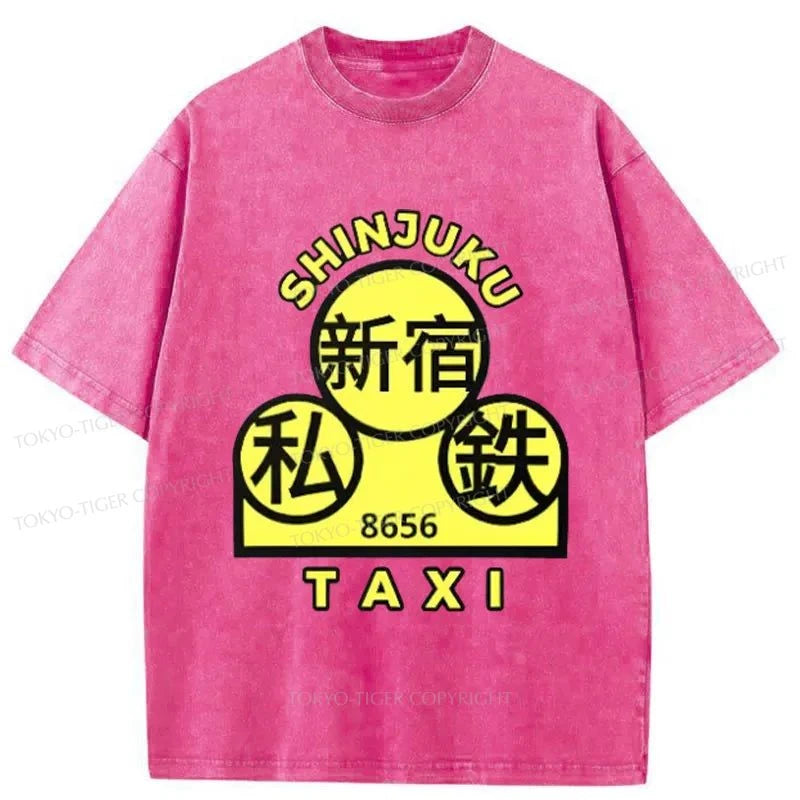 Tokyo-Tiger Shinjuku Taxi Washed T-Shirt