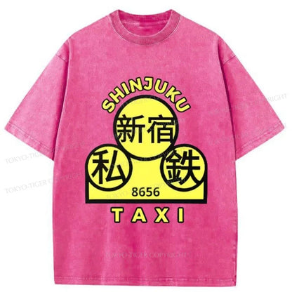 Tokyo-Tiger Shinjuku Taxi Washed T-Shirt