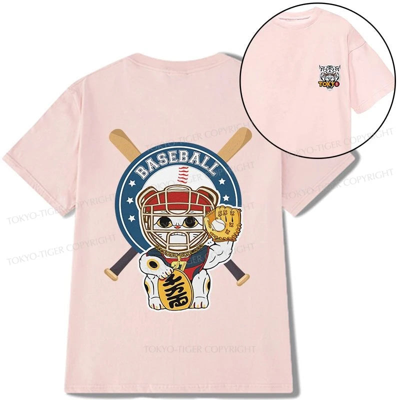 Tokyo-Tiger Janpaese Baseball Cat Front Back Classic T-Shirt