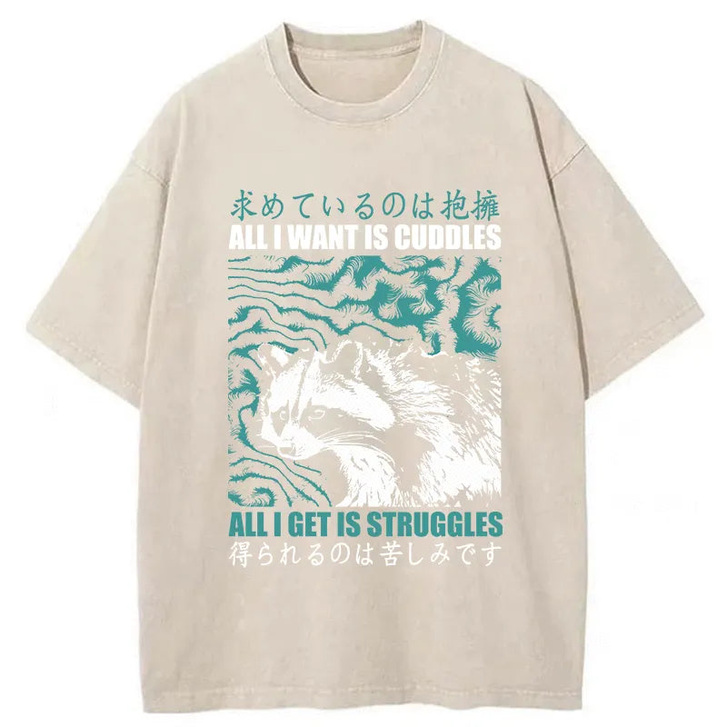 Tokyo-Tiger All I Get Is Struggles Washed T-Shirt