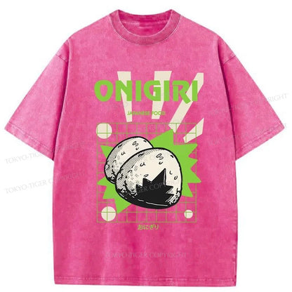 Tokyo-Tiger Delicious Rice Balls Washed T-Shirt