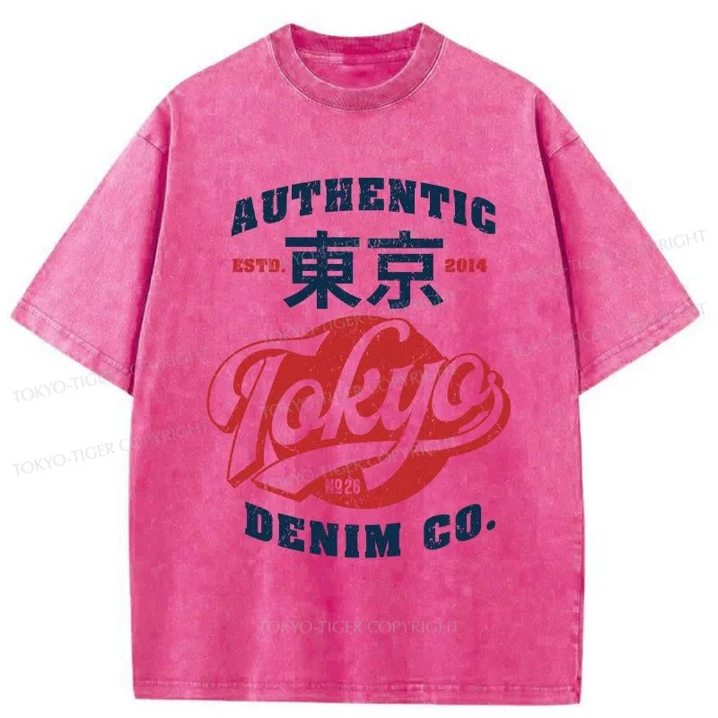 Tokyo-Tiger Retro Japan Tokyo Washed T-Shirt