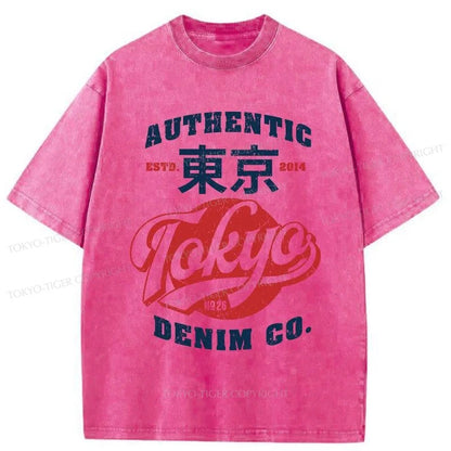 Tokyo-Tiger Retro Japan Tokyo Washed T-Shirt